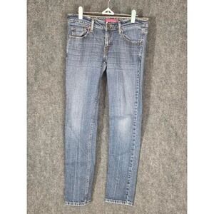 Levis 524 Too Super Low Skinny Jeans Womens 9M Blue Medium Wash Denim Pants